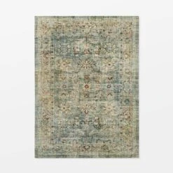Ledges Digital Floral Print Distressed Persian Rug Green - Threshold™ Designed By Studio McGee -Household Items Sale GUEST eafd3dca 0c26 4adc 8ff9 086ab3b619ea
