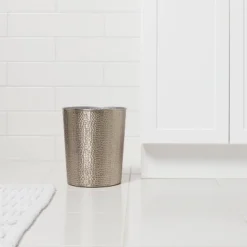 Solid Hammered Wastebasket - Threshold™