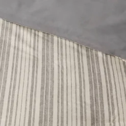 7pc Reversible Printed Stripe Comforter Bedding Set With Sheets Gray - Threshold™ -Household Items Sale GUEST f67d1c41 4b6c 44ab 93f1 570070726207