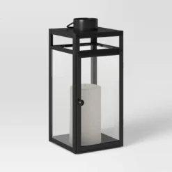 24" X 8" Decorative Metal Lantern Candle Holder Black - Threshold™ 5 24" X 8" Decorative Metal Lantern Candle Holder Black - Threshold™ -Household Items Sale GUEST f7a37f39 b593 42a1 9146 273a97636d2a