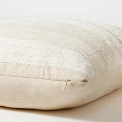 Oversized Woven Striped Square Throw Pillow Cream/Brown - Threshold™ Designed With Studio McGee -Household Items Sale GUEST fba40d82 9a25 42b2 8e38 1cf726bed61d